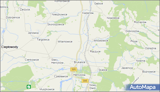 mapa Wadochowice, Wadochowice na mapie Targeo