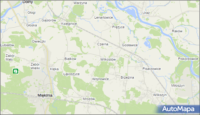 mapa Wilkostów, Wilkostów na mapie Targeo