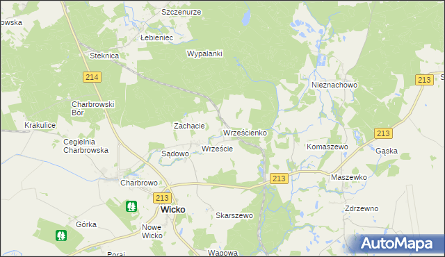 mapa Wrześcienko, Wrześcienko na mapie Targeo