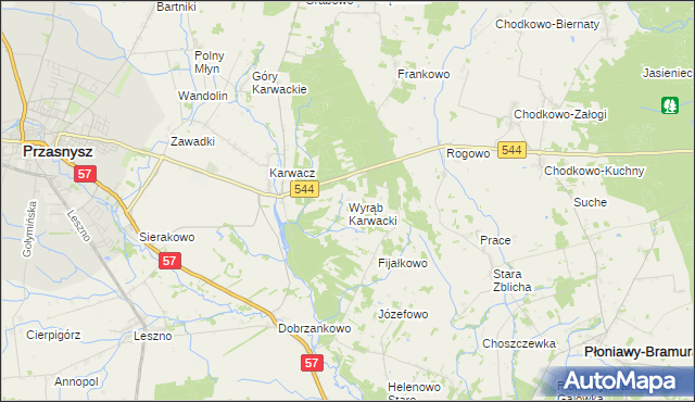 mapa Wyrąb Karwacki, Wyrąb Karwacki na mapie Targeo