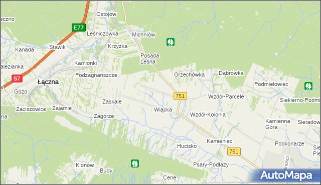 mapa Wzdół Rządowy, Wzdół Rządowy na mapie Targeo