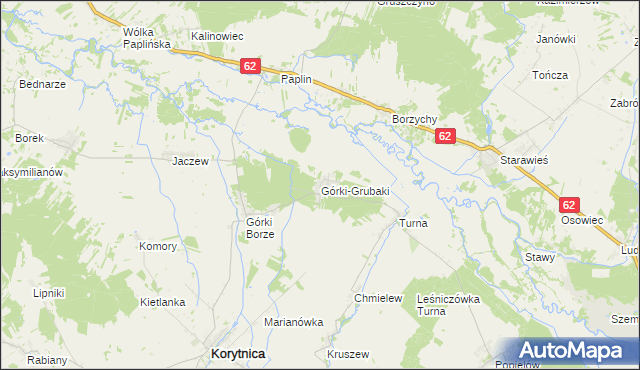 mapa Górki-Grubaki, Górki-Grubaki na mapie Targeo