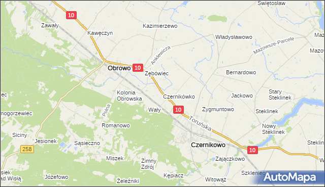 mapa Czernikówko, Czernikówko na mapie Targeo
