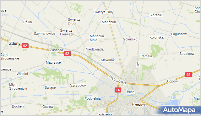 mapa Klewków, Klewków na mapie Targeo