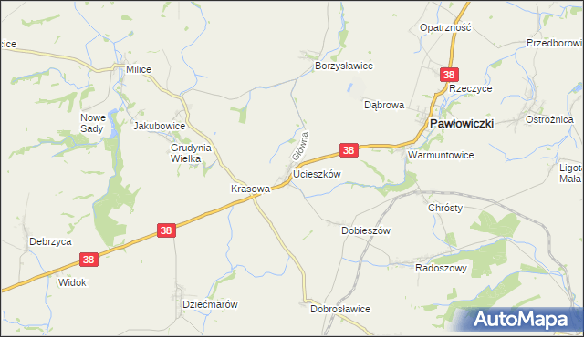 mapa Ucieszków, Ucieszków na mapie Targeo