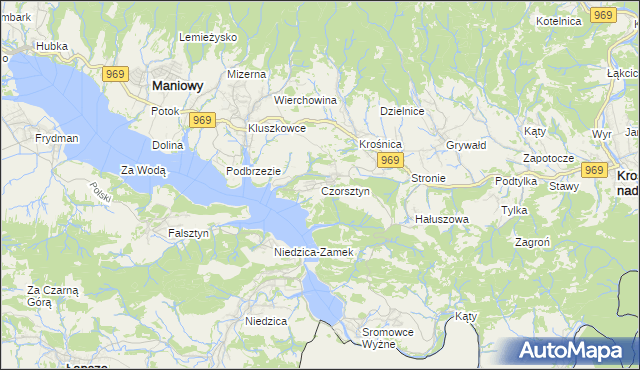 mapa Czorsztyn, Czorsztyn na mapie Targeo