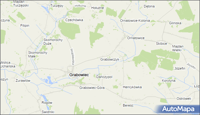 mapa Grabowczyk, Grabowczyk na mapie Targeo