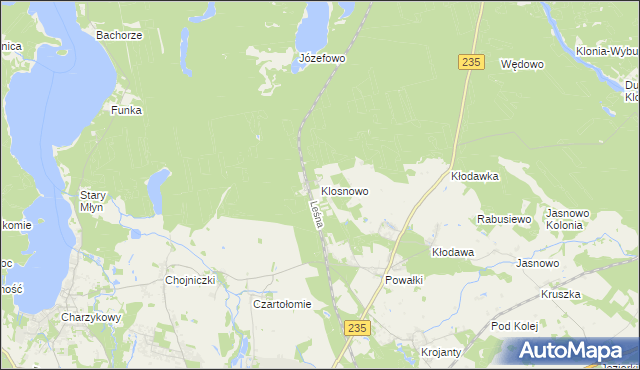 mapa Klosnowo, Klosnowo na mapie Targeo