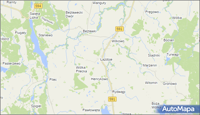 mapa Łazdoje, Łazdoje na mapie Targeo