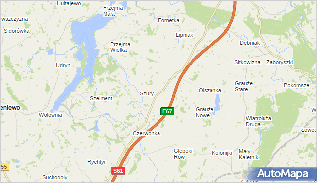 mapa Lipowo gmina Szypliszki, Lipowo gmina Szypliszki na mapie Targeo