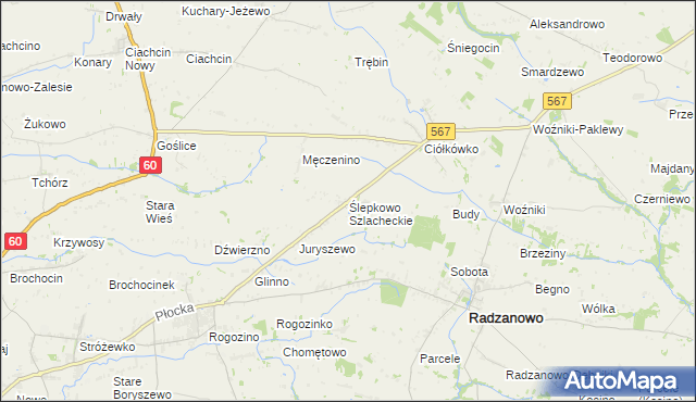 mapa Ślepkowo Szlacheckie, Ślepkowo Szlacheckie na mapie Targeo