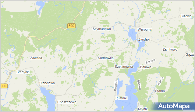 mapa Surmówka, Surmówka na mapie Targeo