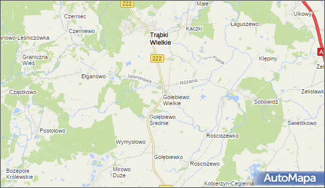 mapa Gołębiewo Wielkie, Gołębiewo Wielkie na mapie Targeo