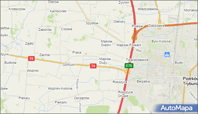 mapa Majków Duży, Majków Duży na mapie Targeo