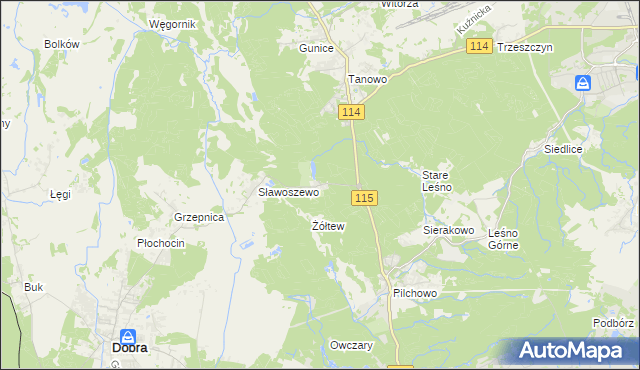 mapa Bartoszewo, Bartoszewo na mapie Targeo