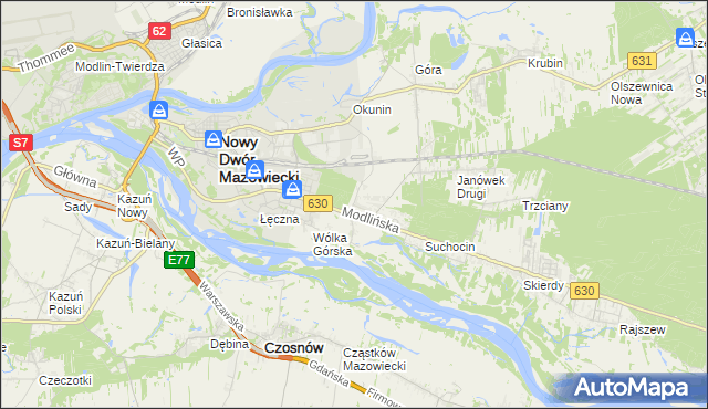 mapa Boża Wola gmina Jabłonna, Boża Wola gmina Jabłonna na mapie Targeo