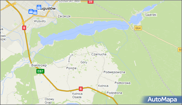 mapa Czarnucha, Czarnucha na mapie Targeo