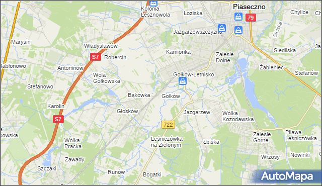 mapa Gołków, Gołków na mapie Targeo