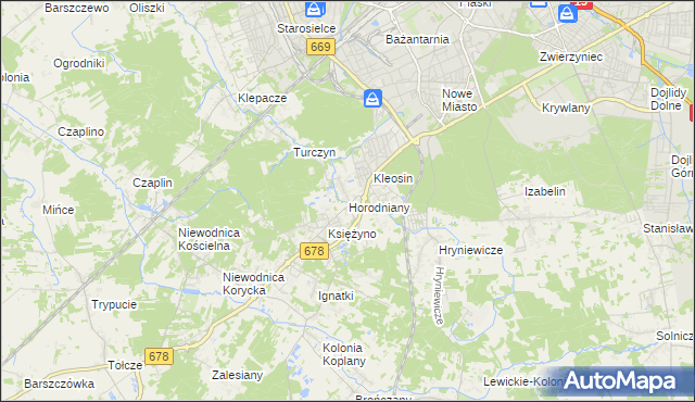 mapa Horodniany, Horodniany na mapie Targeo