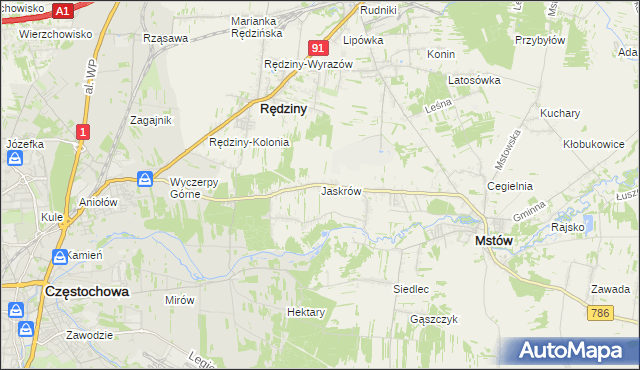 mapa Jaskrów, Jaskrów na mapie Targeo