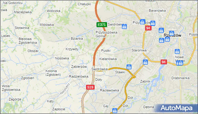mapa Kielanówka, Kielanówka na mapie Targeo
