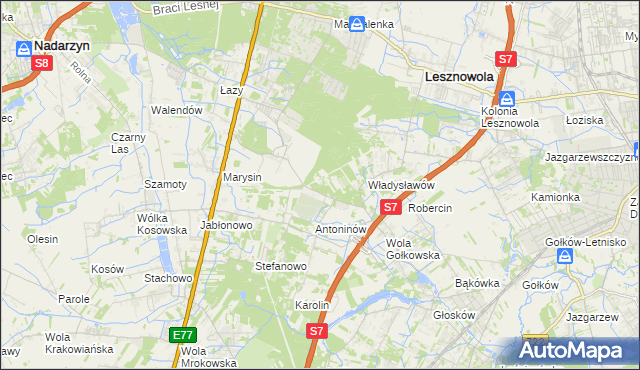 mapa Kuleszówka, Kuleszówka na mapie Targeo