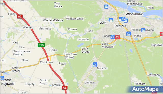 mapa Łuba Druga, Łuba Druga na mapie Targeo