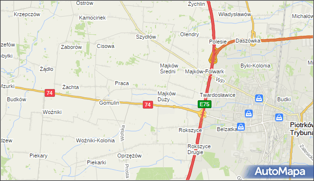 mapa Majków Duży, Majków Duży na mapie Targeo