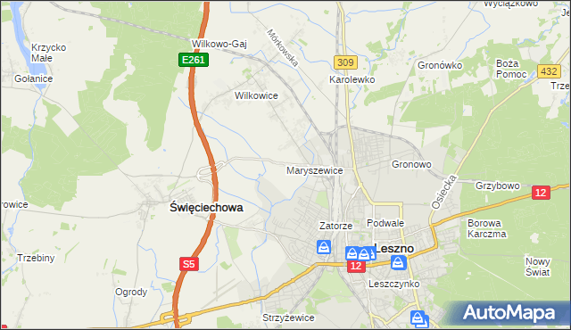 mapa Maryszewice, Maryszewice na mapie Targeo