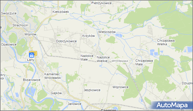 mapa Nadolice Wielkie, Nadolice Wielkie na mapie Targeo