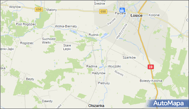 mapa Nowe Łepki, Nowe Łepki na mapie Targeo
