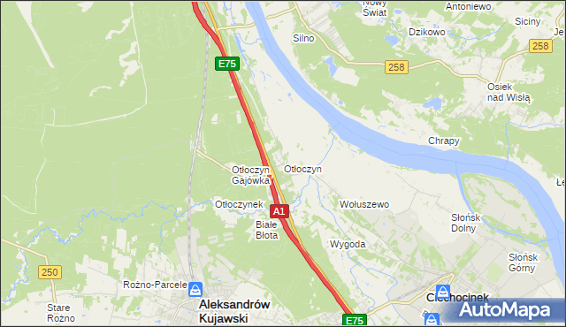 mapa Otłoczyn, Otłoczyn na mapie Targeo