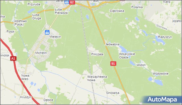 mapa Pińczata, Pińczata na mapie Targeo