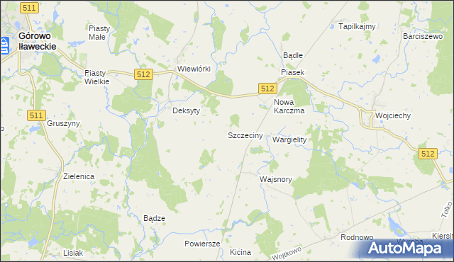 mapa Szczeciny, Szczeciny na mapie Targeo
