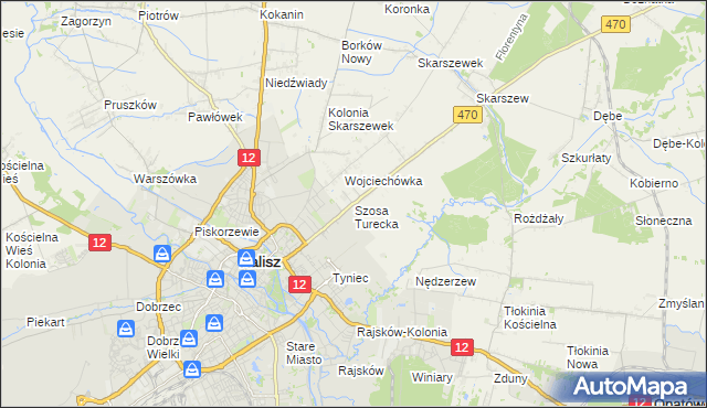 mapa Szosa Turecka, Szosa Turecka na mapie Targeo