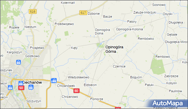 mapa Zygmuntowo gmina Opinogóra Górna, Zygmuntowo gmina Opinogóra Górna na mapie Targeo
