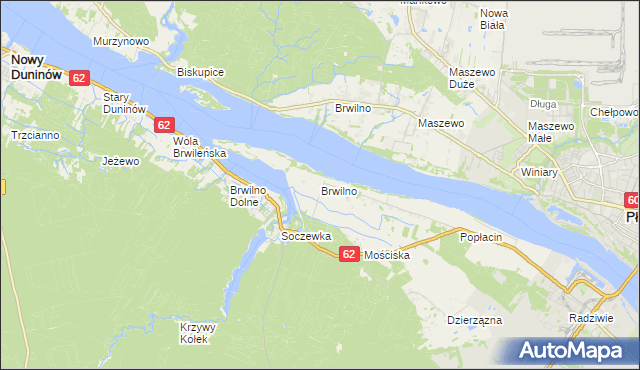 mapa Brwilno gmina Nowy Duninów, Brwilno gmina Nowy Duninów na mapie Targeo