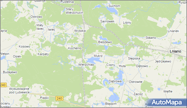 mapa Mukrz, Mukrz na mapie Targeo