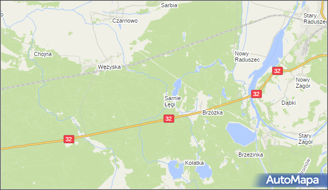 mapa Sarnie Łęgi, Sarnie Łęgi na mapie Targeo