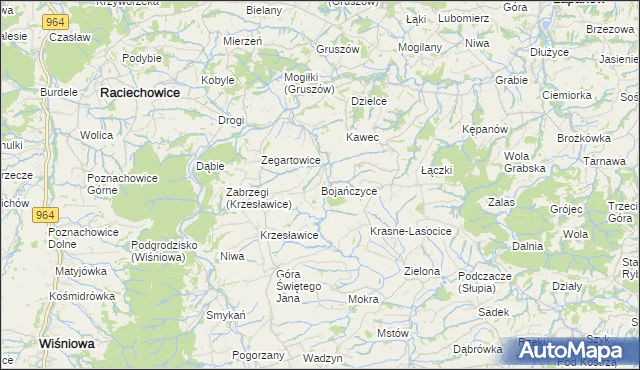 mapa Bojańczyce, Bojańczyce na mapie Targeo
