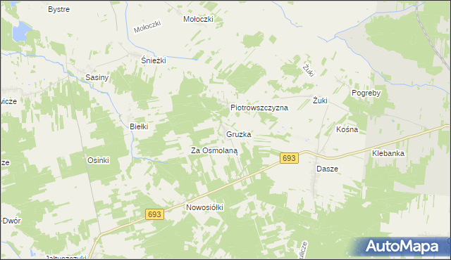 mapa Gruzka, Gruzka na mapie Targeo