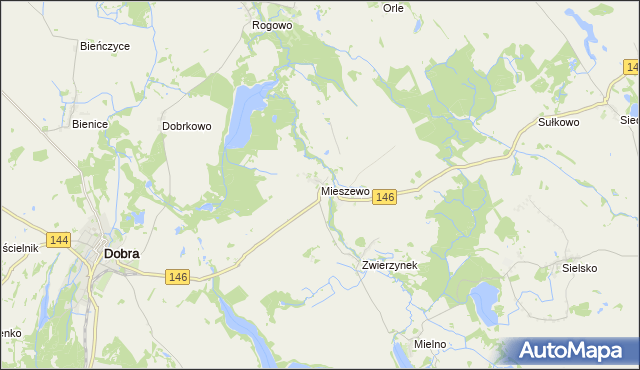 mapa Mieszewo, Mieszewo na mapie Targeo