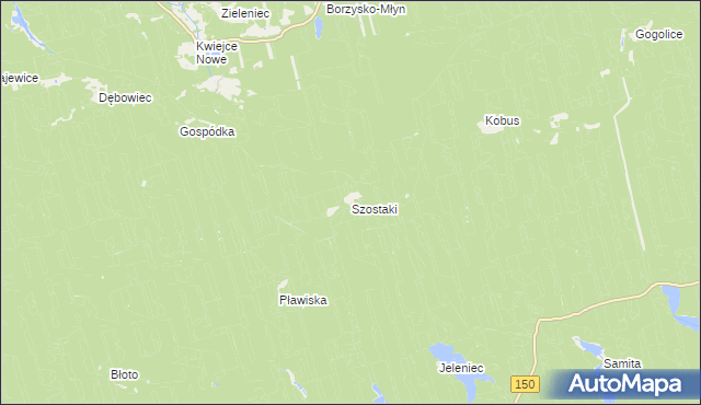 mapa Szostaki gmina Wronki, Szostaki gmina Wronki na mapie Targeo