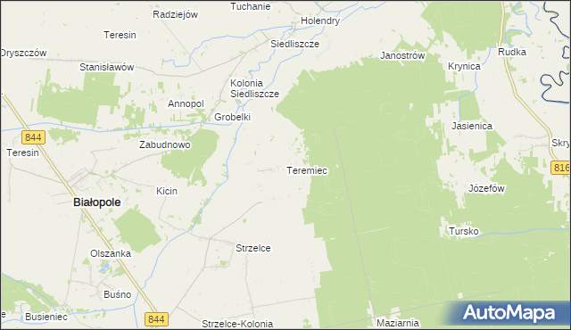 mapa Teremiec, Teremiec na mapie Targeo