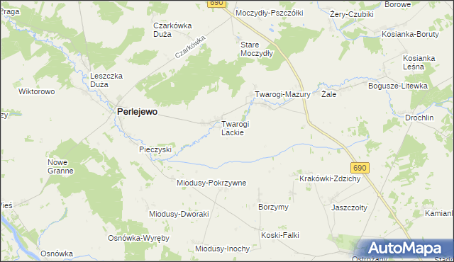 mapa Twarogi Ruskie, Twarogi Ruskie na mapie Targeo