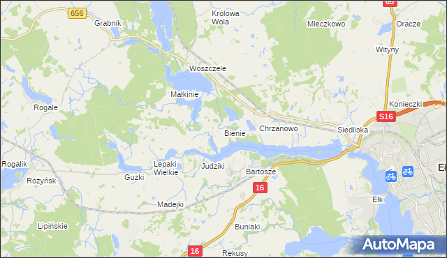 mapa Bienie, Bienie na mapie Targeo