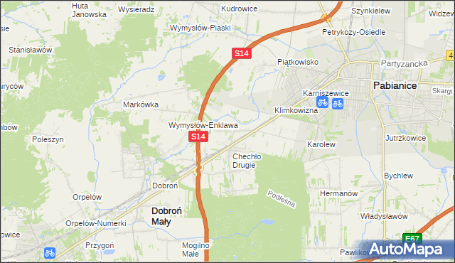 mapa Chechło Pierwsze, Chechło Pierwsze na mapie Targeo