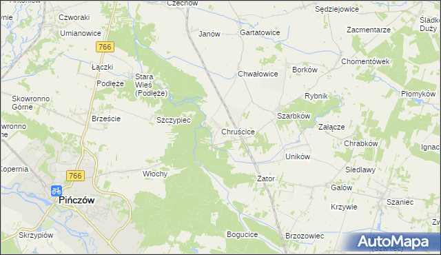 mapa Chruścice, Chruścice na mapie Targeo