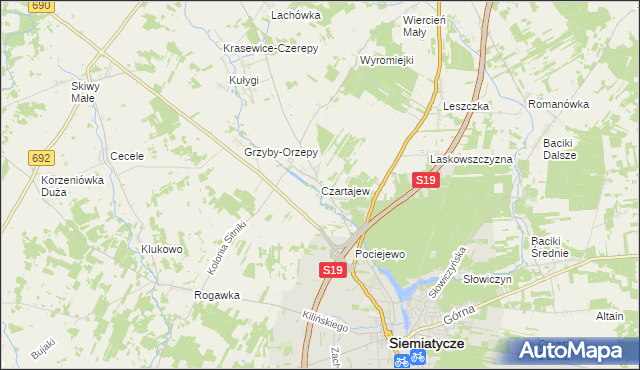 mapa Czartajew, Czartajew na mapie Targeo