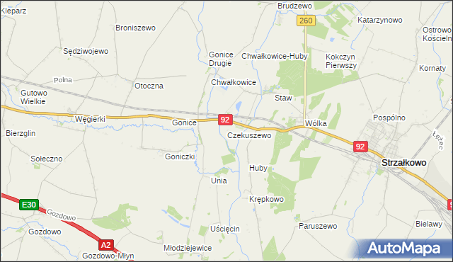 mapa Czekuszewo, Czekuszewo na mapie Targeo